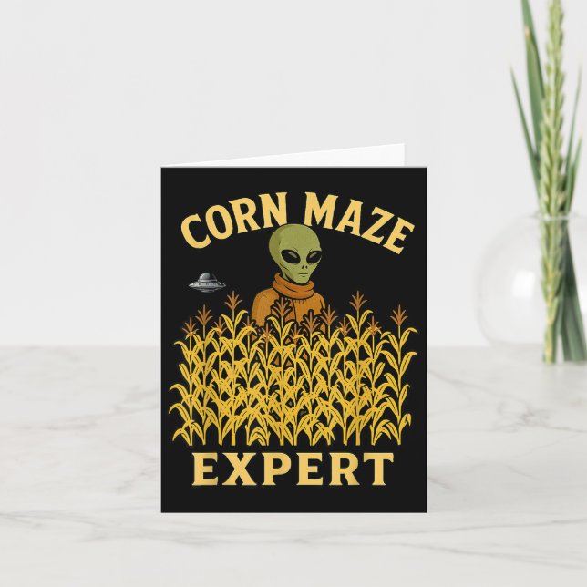 Funny Alien Maze Maze Experte Fall Kids Halloween  Karte (Vorderseite)