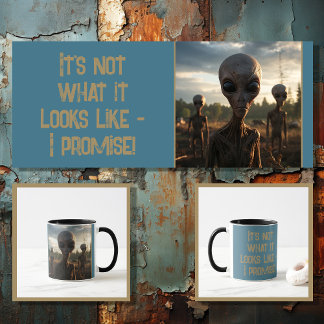 Funny Alien mit bearbeitbarem Text 2 von 4 Tasse