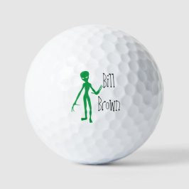 Funny Alien 🛸 Monogram UFO Spooky Golfball