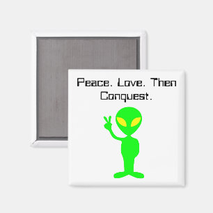 Funny Alien Sci-Fi Cartoon Extraterrestrial Kunst Magnet