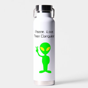 Funny Alien Sci-Fi Cartoon Extraterrestrial Kunst Trinkflasche