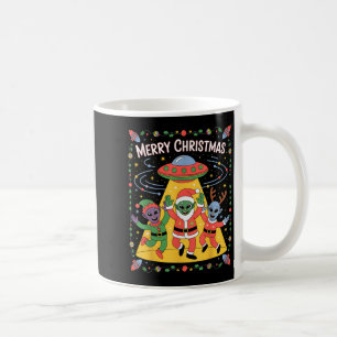 Funny Alien Trio Merry Ugly Weihnachtsmannmütze Gi Kaffeetasse