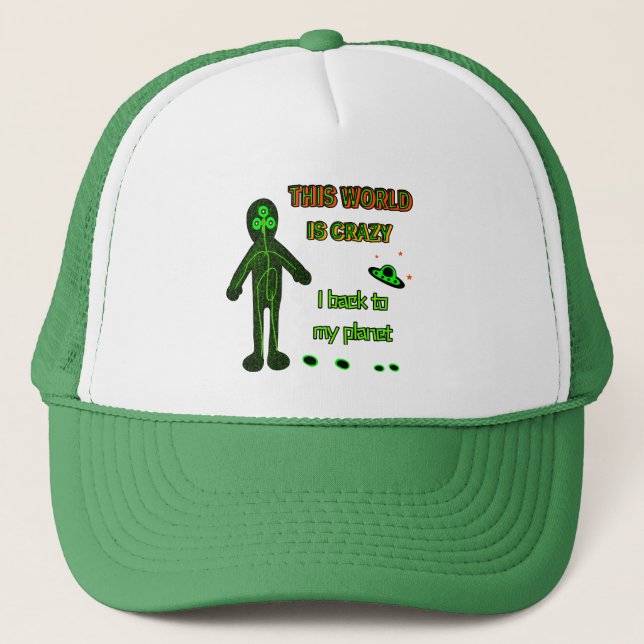 Funny Alien Truckerkappe (Vorderseite)
