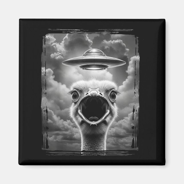 Funny Alien Turkey Ufo Selfie Thanksgiving Meme  Magnet (Vorne)