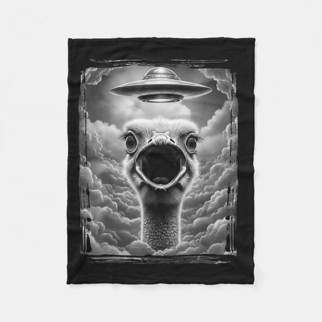 Funny Alien Turkey Ufo Selfie Thanksgiving Men Wom Fleecedecke (Vorderseite)