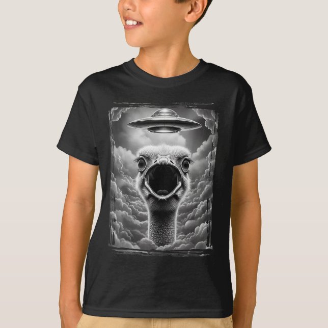 Funny Alien Turkey Ufo Selfie Thanksgiving Men Wom T-Shirt (Vorderseite)