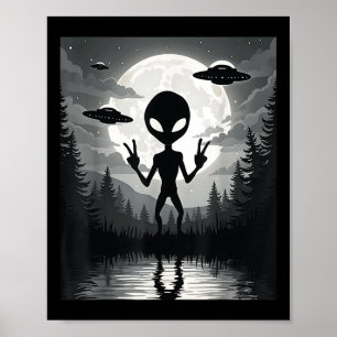 Funny Alien Uap Extraterrestrial Ufos Kosmische Be Poster