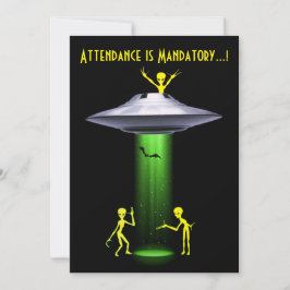 Funny Alien 🎅 🛸 UFO-Halloween-Party Einladung
