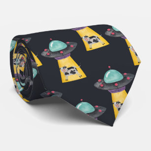 Funny Alien UFO Neck Tie Krawatte