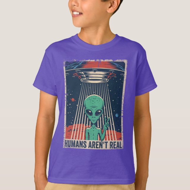 Funny Alien UFO Space Conspiracy T-Shirt (Vorderseite)