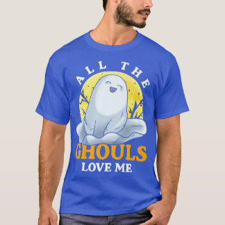 Funny All The Ghouls Liebe Me Niedlich Ghost Hallo T-Shirt