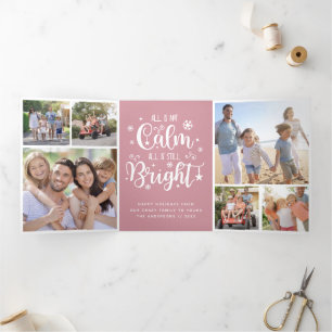 Funny alles ist nicht ruhig Foto Collage Tri-Fold  Dreifach Gefaltete Urlaubskarte