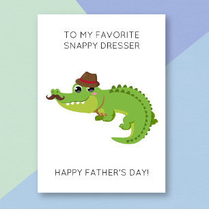 Funny Alligator Animal Pun Vatertag Card Karte