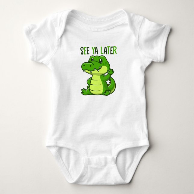 Funny Alligator Baby Strampler (Vorderseite)