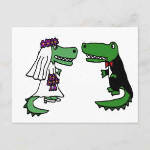 Funny Alligator Cartoon Postkarte