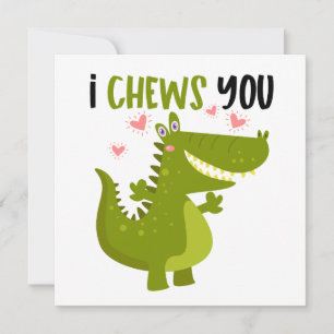 Funny Alligator Liebe puff Mitteilungskarte