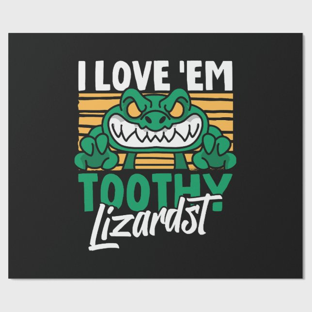 Funny Alligator Lover und Zookeeper Crocodile Geschenkpapier (Flach)