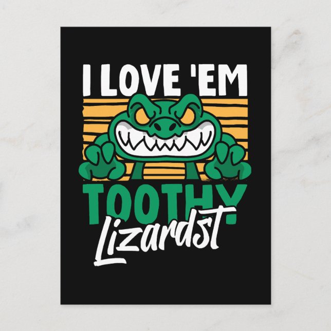 Funny Alligator Lover und Zookeeper Crocodile Postkarte (Vorderseite)