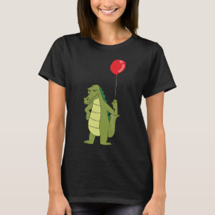 Funny Alligator mit Ballon Krokodile Geburtstag T-Shirt