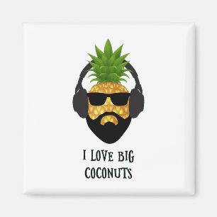 Funny Aloha Beaches Ananas Bekleidung Stühle Cool Magnet