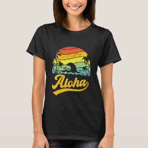 Funny Aloha Hawaii Palm Tree Beach Vacacation Fami T-Shirt