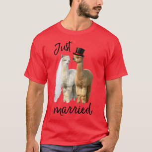 Funny Alpaca Braut und Groom Wedding T-Shirt