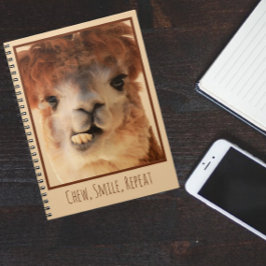 Funny Alpaca Chewing Notebook Notizblock