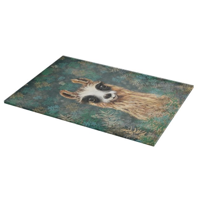 Funny Alpaca Cutting Board Schneidebrett (Ecke)