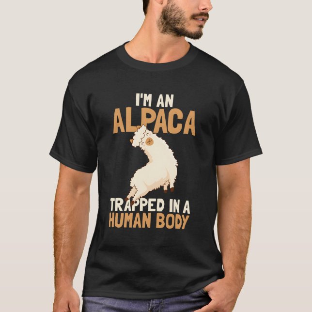 Funny Alpaca Frische Pasta machen T-Shirt (Vorderseite)