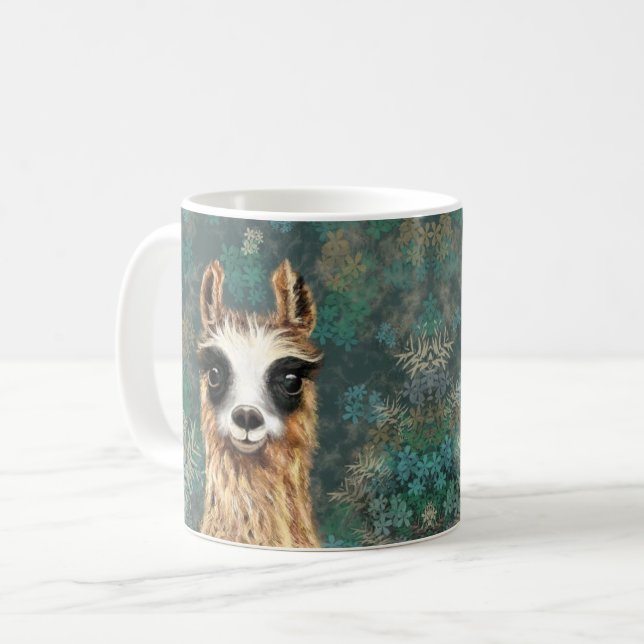 Funny Alpaca Kaffee Tasse (Vorderseite Links)