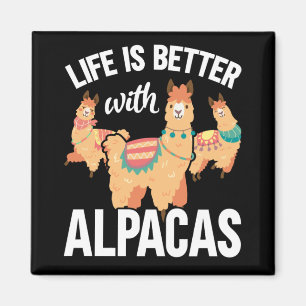 Funny Alpaca Liebhaber Magnet