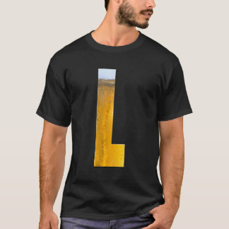 Funny Alphabet Letters Beer Foam Initialbrief L T-Shirt