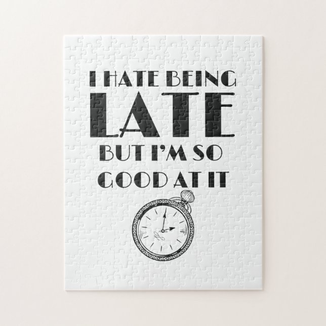 Funny Always Late Teens Girls Sassy Puzzle (Vertikal)