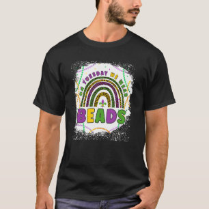 Funny am Dienstag tragen wir Perlen Leopard Regenb T-Shirt