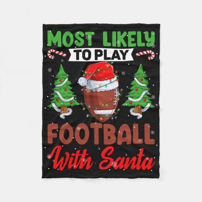 Funny am wahrscheinlichsten Fußball mit Santa Chri Fleecedecke (Vorderseite)