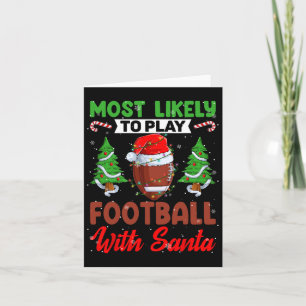 Funny am wahrscheinlichsten Fußball mit Santa Chri Karte