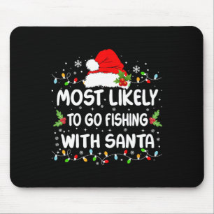 Funny am wahrscheinlichsten zum Angeln mit Weihnac Mousepad