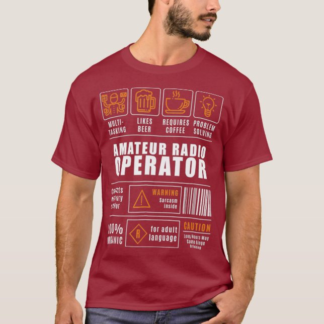 Funny Amateur Ham Radio Tshirt (Vorderseite)