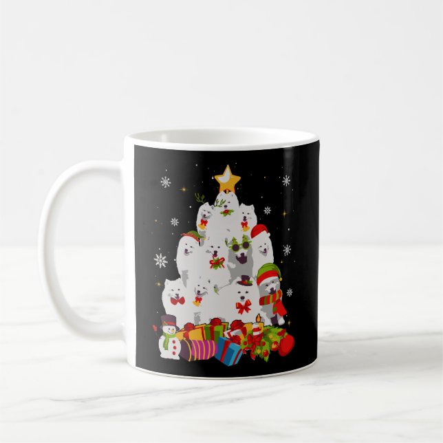 Funny American Eskimo Weihnachtsbaum Geschenke Wei Kaffeetasse (Links)