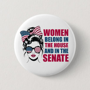 Funny American Feminist Zitat politisch Button