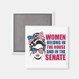Funny American Feminist Zitat politisch Magnet