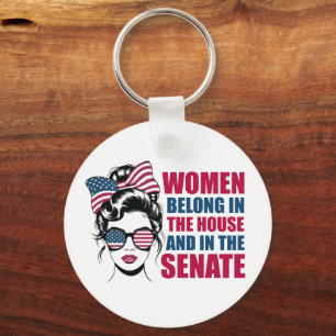 Funny American Feminist Zitat politisch Schlüsselanhänger