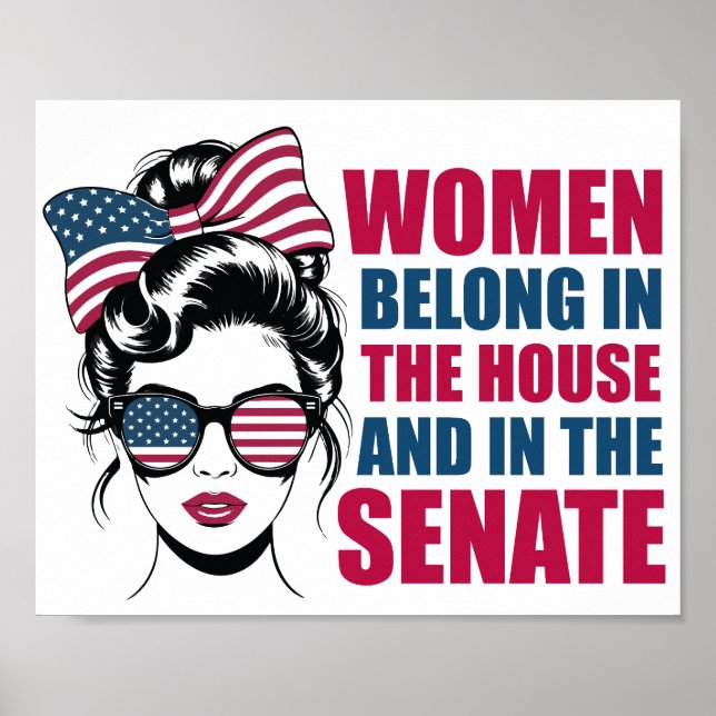 Funny American Feminist Zitat politische Wahl Poster (Vorne)