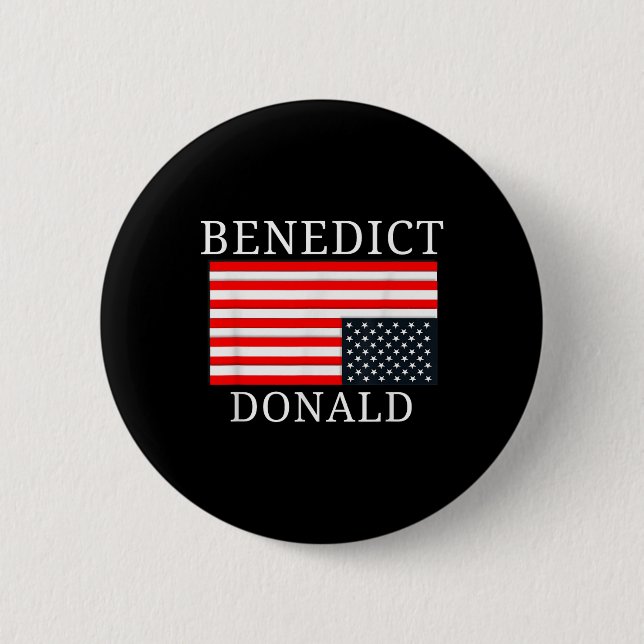 Funny American Flag Benedict Donald Anti Trump Button (Vorderseite)