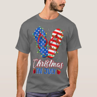 Funny American Flag Flip Flops Weihnachten Weihnac T-Shirt