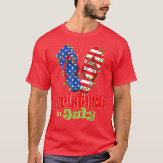 Funny American Flag Flip Flops Weihnachten Weihnac T-Shirt