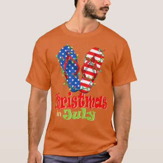 Funny American Flag Flip Flops Weihnachten Weihnac T-Shirt