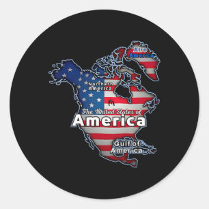 Funny American Flag Kanada Greenland Golf Karte Runder Aufkleber