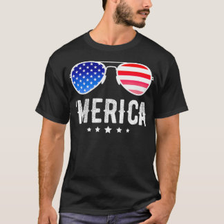 Funny American Flag Men Kids Boys Patriotic Vierte T-Shirt