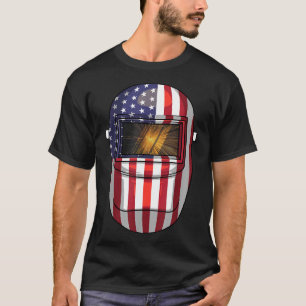 Funny American Flag Schweißen Männer Frauen Cool W T-Shirt